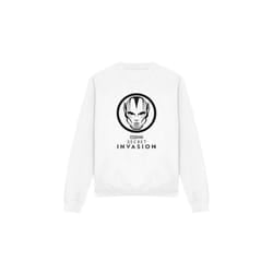 Marvel Unisex Adult Secret Invasion Mono Badge Sweatshirt - M, White