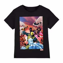Marvel Childrens/Kids X-Men Team Defend T-Shirt - 7-8 Years, Black