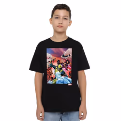 Marvel Childrens/Kids X-Men Team Defend T-Shirt - 7-8 Years, Black