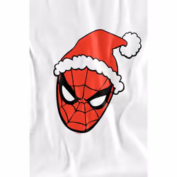 Spider-Man Childrens/Kids Santa Hat T-Shirt - 3-4 Years, White