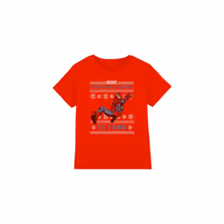 Spider-Man Childrens/Kids Christmas Sweater T-Shirt - 9-10 Years, Red