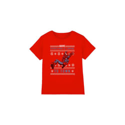 Spider-Man Childrens/Kids Christmas Sweater T-Shirt - 9-10 Years, Red