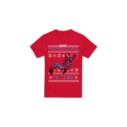 Spider-Man Mens Christmas Sweater T-Shirt - XXL, Red