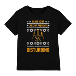Star Wars Childrens/Kids Lack Of Christmas Presents Fair Isle T-Shirt - 12-13 Years, Black