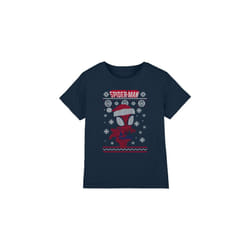 Spider-Man Childrens/Kids Snowflake Christmas Sweater T-Shirt - 12-13 Years, Navy