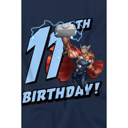 Thor Childrens/Kids 11th Birthday T-Shirt - 9-10 Years, Navy