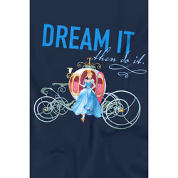 Cinderella Childrens/Kids Dream It, Then Do It Pumpkin Coach T-Shirt - 9-10 Years, Navy