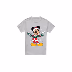 Disney Mens Merry Christmas Mickey Mouse T-Shirt - XXL, Sport Heather