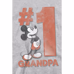 Disney Unisex Adult Number 1 Grandpa Mickey Mouse Sweatshirt - XL, Sport Heather