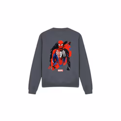 Spider-Man Unisex Adult Symbiote Sweatshirt - XL, Charcoal