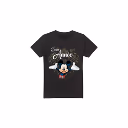 Disney Mens French Mickey Mouse Fireworks New Year T-Shirt - 3XL, Black
