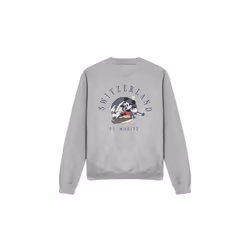 Disney Unisex Adult Switzerland Mickey Mouse Sweatshirt - M, Sport Heather