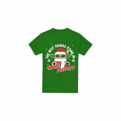 Star Wars: The Mandalorian Mens Grogu Snowflake T-Shirt - XXL, Kelly Green