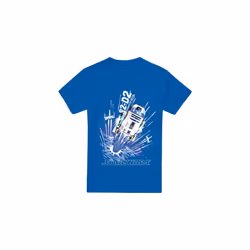 Star Wars Mens Blast Off R2-D2 T-Shirt - S, Royal Blue