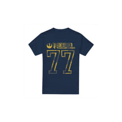 Star Wars Mens Rebel 77 T-Shirt - S, Navy