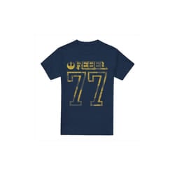 Star Wars Mens Rebel 77 T-Shirt - 3XL, Navy