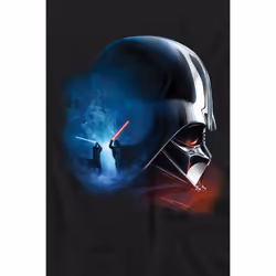 Star Wars Mens Obi Wan Kenobi Vader Poster T-Shirt - 3XL, Black