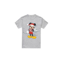 Disney Mens Mickey Mouse Christmas Lights T-Shirt - XL, Sport Heather