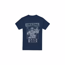 Spider-Man Mens Amazing Dad Mono Fathers Day T-Shirt - XXL, Navy