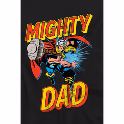 Thor Mens Mighty Dad T-Shirt - L, Black
