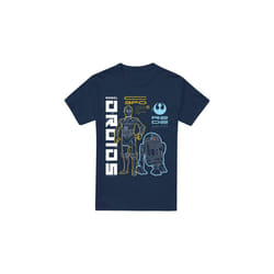 Star Wars Mens Rebel Droids T-Shirt - 3XL, Navy