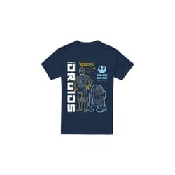 Star Wars Mens Rebel Droids T-Shirt - L, Navy