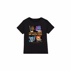 Star Wars Childrens/Kids Young Jedi Adventure Among The Stars T-Shirt - 5-6 Years, Black