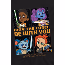 Star Wars Childrens/Kids Young Jedi Adventure Among The Stars T-Shirt - 5-6 Years, Black