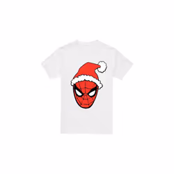 Spider-Man Mens Santa Hat T-Shirt - M, White