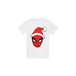 Spider-Man Mens Santa Hat T-Shirt - M, White