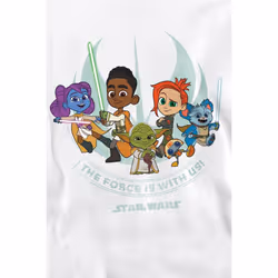 Star Wars Unisex Adult Young Jedi Adventure The Force Is With Us Sweatshirt - S, White