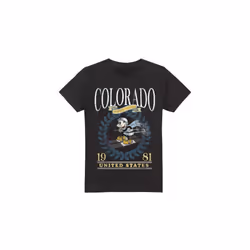 Disney Mens Colorado Ski Mickey Mouse T-Shirt - S, Black