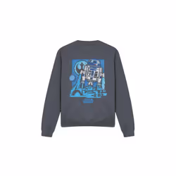 Star Wars Unisex Adult Papercut R2-D2 Sweatshirt - S, Charcoal
