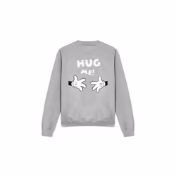 Disney Unisex Adult Hug Me Mickey Mouse Valentine's Day Sweatshirt - XL, Sport Heather