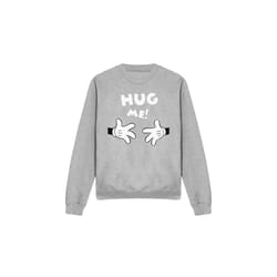 Disney Unisex Adult Hug Me Mickey Mouse Valentine's Day Sweatshirt - M, Sport Heather