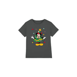 Disney Childrens/Kids Mickey Mouse Christmas Tree T-Shirt - 9-10 Years, Charcoal