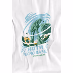Star Wars Mens Echo Base Attack T-Shirt - L, White