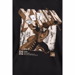 Marvel Unisex Adult X-Men Gambit Infographic Sweatshirt - S, Black