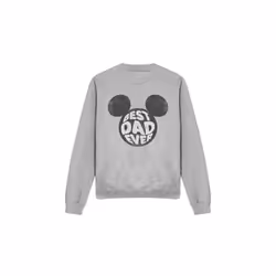 Disney Unisex Adult Best Dad Ever Mickey Mouse Sweatshirt - XL, Sport Heather