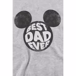 Disney Unisex Adult Best Dad Ever Mickey Mouse Sweatshirt - XL, Sport Heather
