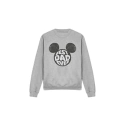 Disney Unisex Adult Best Dad Ever Mickey Mouse Sweatshirt - M, Sport Heather