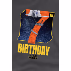 Star Wars Childrens/Kids X-Wing Fighter Space 7th Birthday T-Shirt - 12-13 Years, Charcoal