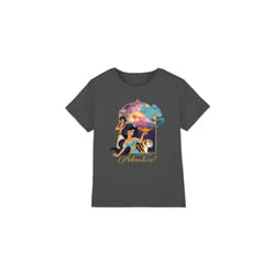 Aladdin Childrens/Kids Are Ready For Adventure Jasmine Abu Rajah Genie T-Shirt - 9-10 Years, Charcoal