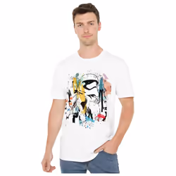 Star Wars Mens Stormtrooper Abstract T-Shirt - XL, White