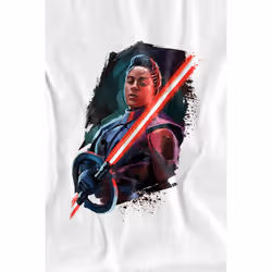 Star Wars Mens Obi Wan Kenobi Reva Painted T-Shirt - 3XL, White
