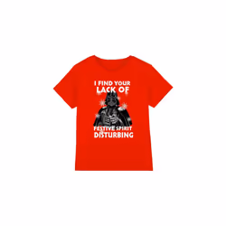 Star Wars Childrens/Kids Lack Of Spirit Darth Vader Christmas T-Shirt - 5-6 Years, Red