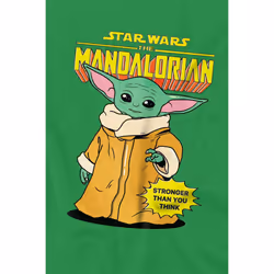 Star Wars Mens Strong Grogu T-Shirt - XXL, Kelly Green