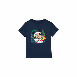 Disney Childrens/Kids Mickey Mouse Wreath Christmas T-Shirt - 5-6 Years, Navy