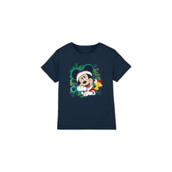 Disney Childrens/Kids Mickey Mouse Wreath Christmas T-Shirt - 9-10 Years, Navy