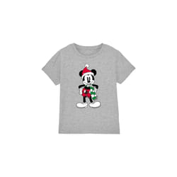 Disney Childrens/Kids Mickey Mouse Tartan Christmas T-Shirt - 12-13 Years, Sport Heather